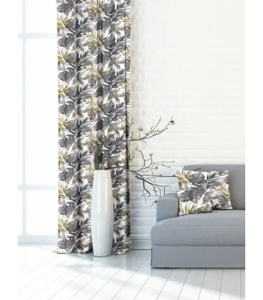 Záves na riasiacej páske 140cmx250 cm farba Flores 01