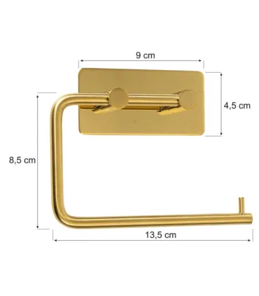 Samolepiaci držiak na toaletný papier, nerezová oceľ - leštená