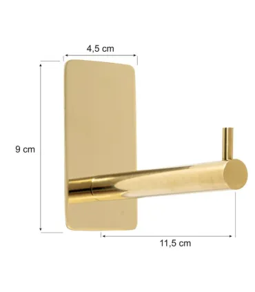 Samolepiaci držiak na toaletný papier, nerezová oceľ - leštená