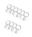 Ringgleiter mit Klammer weiß Ø19mm, Packung 10 Stück