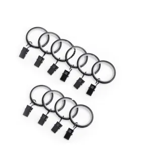 Krúžok so štipcom matný čierný