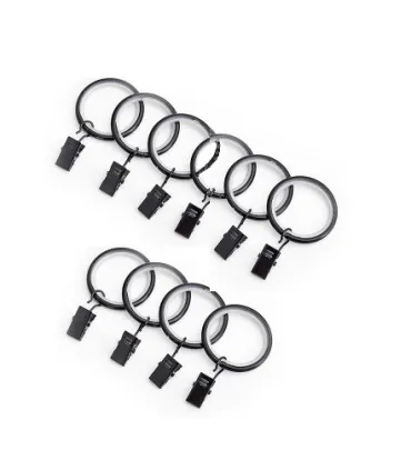 Krúžok so štipcom matný čierný