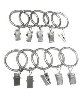 Krúžok so štipcom kus satin nickel Ø19 mm