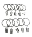 Ringgleiter mit Klammer Satin-Nickel Ø19mm, Packung 10 Stück