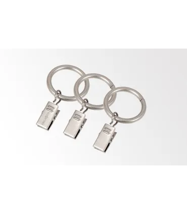 Krúžok so štipcom kus satin nickel  Ø16 mm