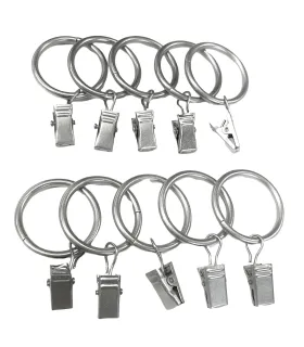 Krúžok so štipcom kus satin nickel  Ø16 mm