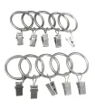 Ringgleiter mit Klammer Satin-Nickel Ø16mm, Packung 10 Stück