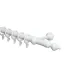 Garniža drevená Ø28mm biela