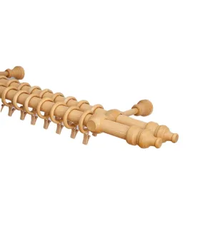 Garniža drevená dvojitá Ø28mm buk