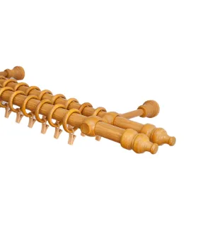 Garniža drevená dvojitá Ø28mm zlatý dub 