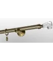 Antik Ø 19mm - Crystal cone, einfacher Drücker, einfache Stange, geriffelt