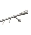 Metall-Gardinenstange Satin-Nickel Ø 19 mm - Trapezium