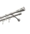 Metall-Gardinenstange Satin-Nickel Ø 19 mm - Trapezium