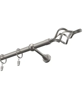 Satin nickel Ø 19 mm - Cylinder Crystal