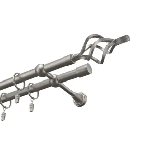 Satin nickel Ø 19 mm - Cylinder Crystal