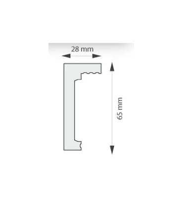 Garnižová stropná lišta MARDOM QL026 - vhodná pre LED podsvietenie