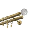 zweiläufige Gardinenstange Metall EXCLUSIVE Antik Ø 28 mm - Gula Bubble