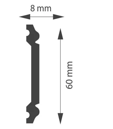 Dekoratívna lišta na stenu 2m