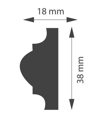 Dekoratívna lišta na stenu 2m