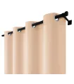 Vorhang mit Ringgleitern, Farbe Sandbeige