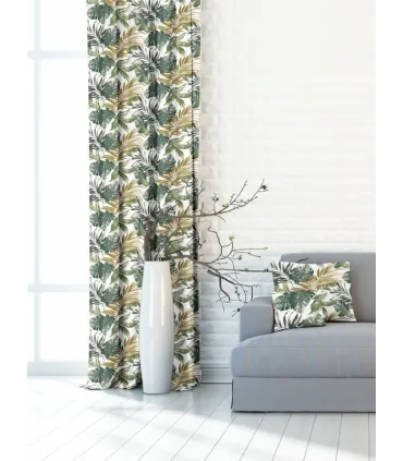 Záves na riasiacej páske 140cmx250 cm farba Flores 02