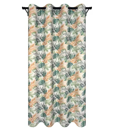 Záves s krúžkami  farba Flores 02