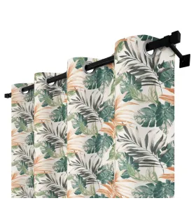 Záves s krúžkami  farba Flores 02