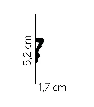 Dekoratívna lišta na stenu 2m