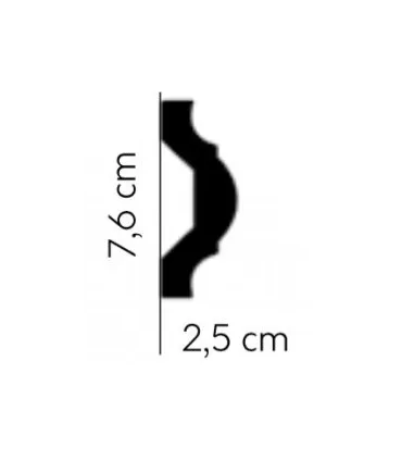 Dekoratívna lišta na stenu 2m