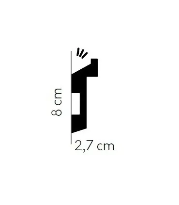 Dekoratívna lišta na stenu 2m