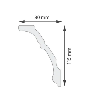 Dekoratívna lišta na stenu 2m