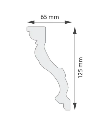 Dekoratívna lišta na stenu 2m