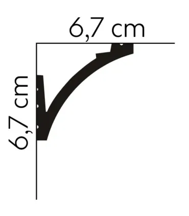 Dekoratívna lišta na stenu 2m