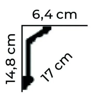 Dekoratívna lišta na stenu 2m