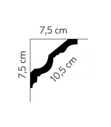 Dekoratívna lišta na stenu 2m