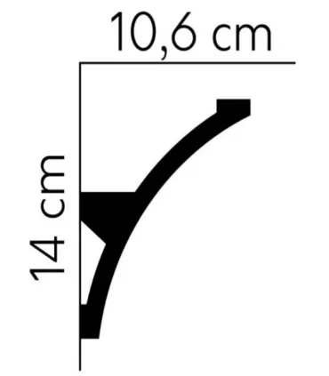 Dekoratívna lišta na stenu 2m