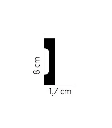 Dekoratívna lišta na stenu 2m