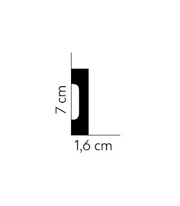 Dekoratívna lišta na stenu 2m