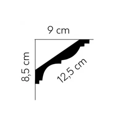 Dekoratívna lišta na stenu 2m