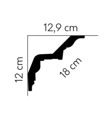 Dekoratívna lišta na stenu 2m