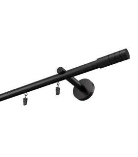 Štýlové hliníkové koľajnice jednoduchá Elegant Čierna Techno