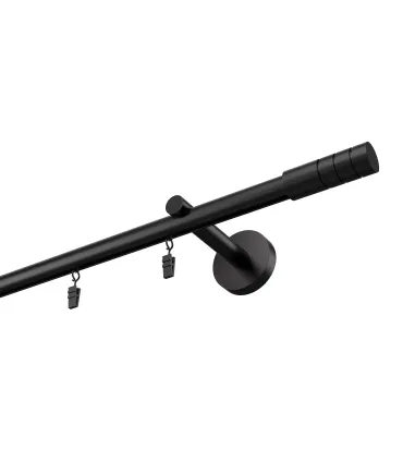 Štýlové hliníkové koľajnice jednoduchá Elegant Čierna Techno