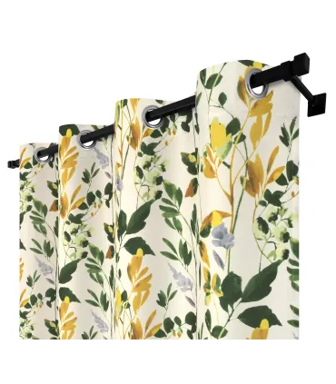 Záves s krúžkami  farba Flores 02