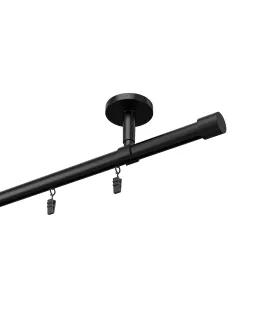 Štýlové hliníkové koľajnice jednoduchá Elegant Čierna Techno