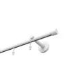 Aluminium-Profil-Gardinenstange einläufig Elegant weiß Pullo
