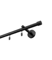 Aluminium-Profil-Gardinenstange einläufig Elegant schwarz Pullo