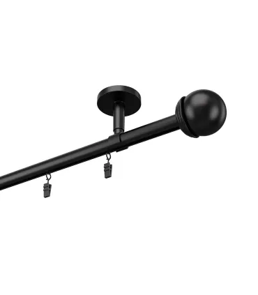 Štýlové hliníkové koľajnice jednoduchá Elegant Čierna Techno
