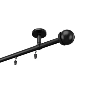 Štýlové hliníkové koľajnice jednoduchá Elegant Čierna Techno