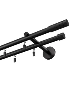 Štýlové hliníkové koľajnice jednoduchá Elegant Čierna Techno