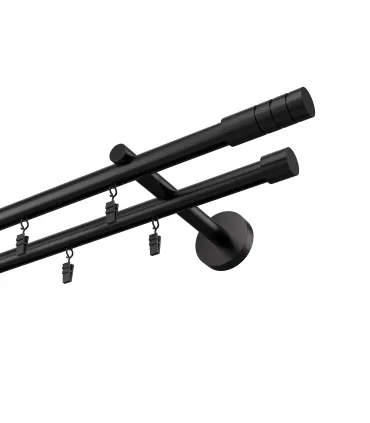 Štýlové hliníkové koľajnice jednoduchá Elegant Čierna Techno